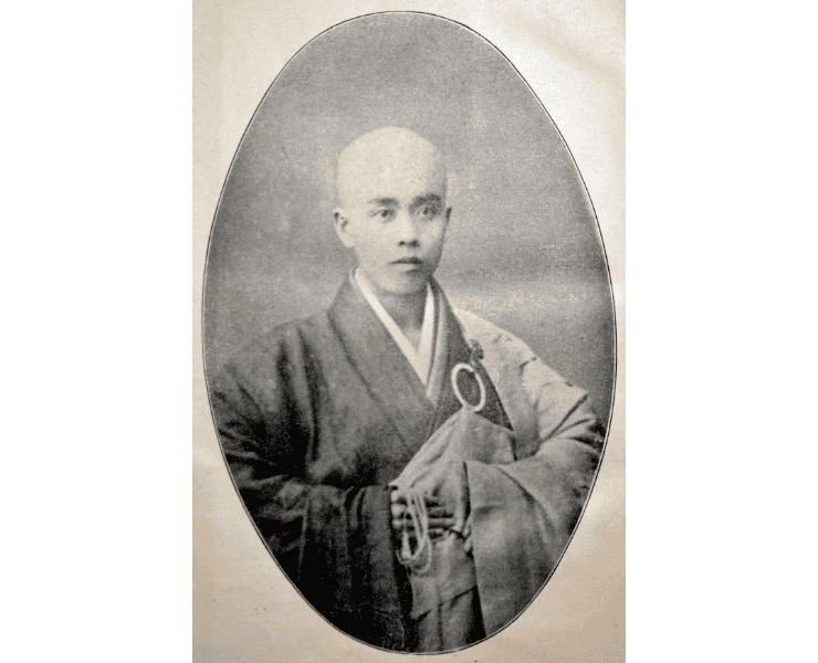 年輕時的河口慧海肖像（《西藏旅行記》）